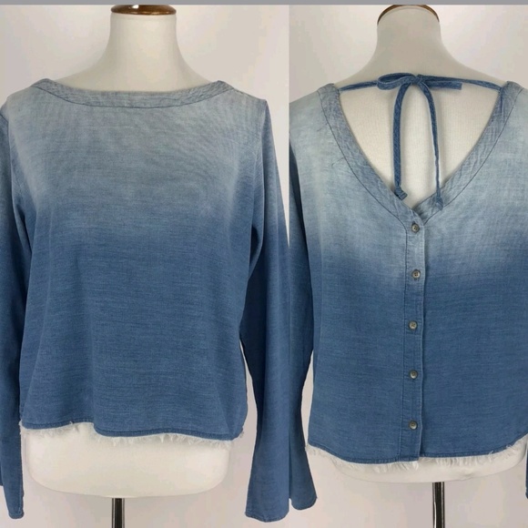 Anthropologie Tops - Anthropologie Cloth & Stone Corduroy Fray Hem Top